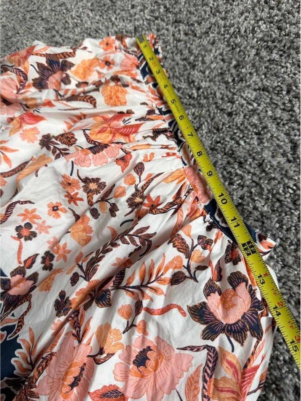 Chelsea & Violet Size 0 Two Piece Set Floral 100% Cotton Crop Blouse and Skirt - Picture 11 of 13